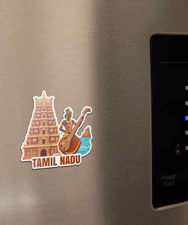Tamil Nadu Temple Heritage Fridge Magnet