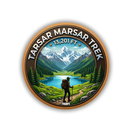 Tarsar Marsar Trek Alpine Lake Pin Badge – Adventure Travel Souvenir