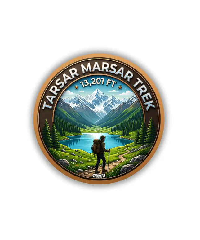 Tarsar Marsar Trek Alpine Lake Pin Badge – Adventure Travel Souvenir
