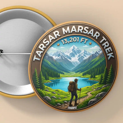 Tarsar Marsar Trek Alpine Lake Pin Badge – Adventure Travel Souvenir