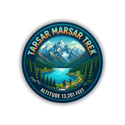 Tarsar Marsar Trek Mountain Lake Pin Badge – Adventure Travel Souvenir