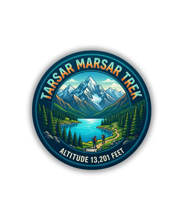 Tarsar Marsar Trek Mountain Lake Pin Badge – Adventure Travel Souvenir