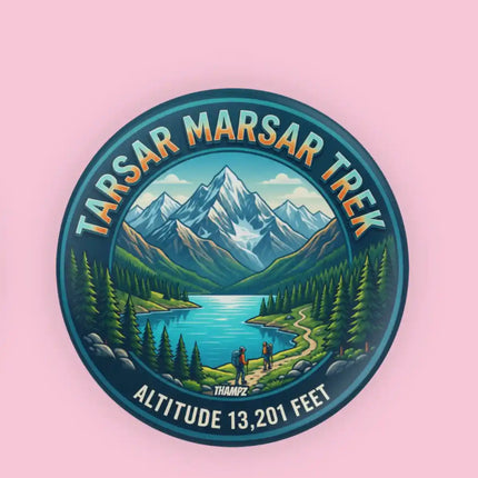 Tarsar Marsar Trek Mountain Lake Pin Badge – Adventure Travel Souvenir