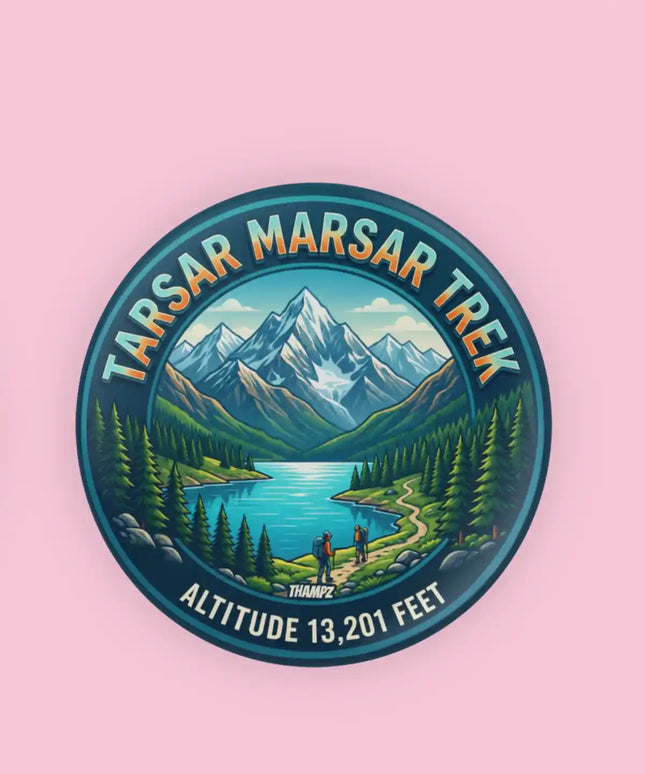 Tarsar Marsar Trek Mountain Lake Pin Badge – Adventure Travel Souvenir
