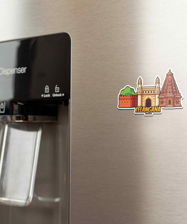 Telangana Temple Heritage Fridge Magnet