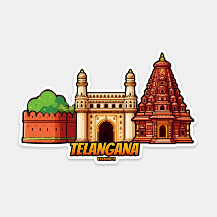Telangana Temple Heritage Fridge Magnet
