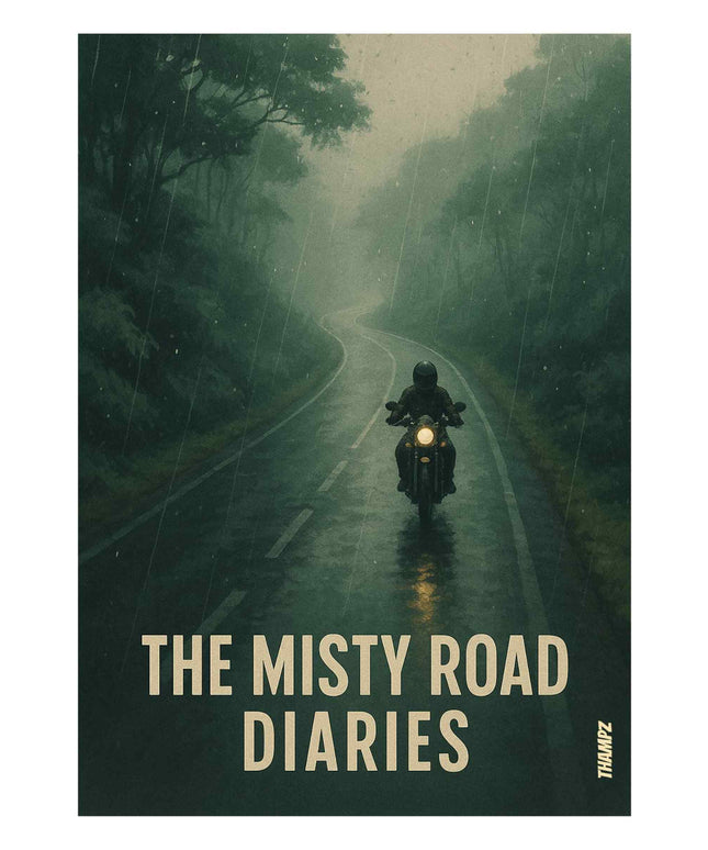 The Misty Road Diaries Poster – Monsoon Ride Through the Western Ghats