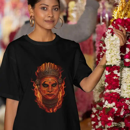 Theyyam Kerala Ritual Art Edition Oversized T Shirt