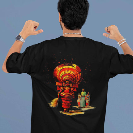 Theyyam Kerala Ritual Art Edition Oversized T-Shirt