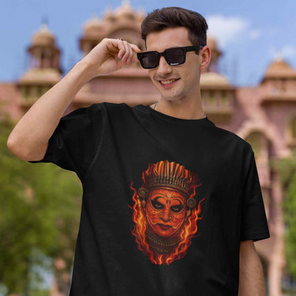 Theyyam Kerala Ritual Art Edition Oversized T-Shirt