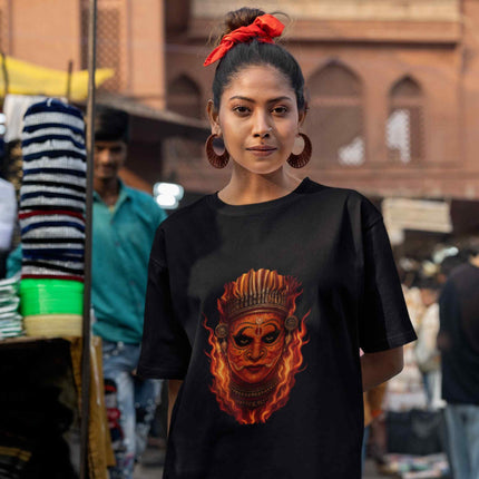 Theyyam Kerala Ritual Art Edition Oversized T-Shirt