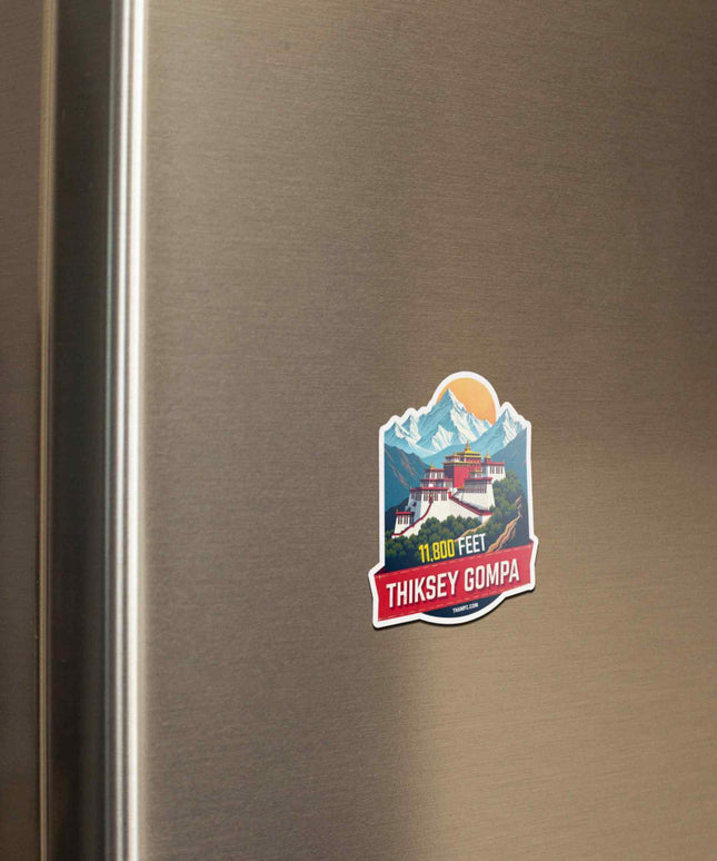 Thiksey Gompa Fridge Magnet–Ladakh Travel Souvenir