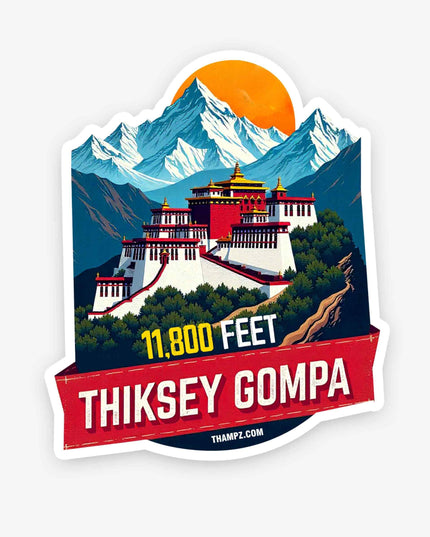 Thiksey Gompa Travel Sticker