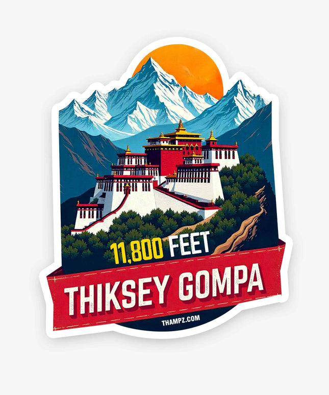 Thiksey Gompa Travel Sticker