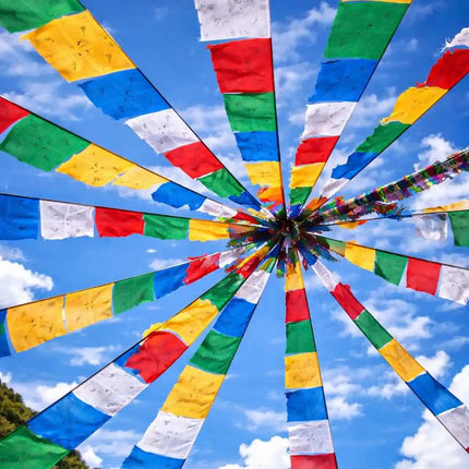 Tibetan Lung Ta Prayer Flags Wind Horse Spiritual Decor For Home Cafes Outdoor And Travel