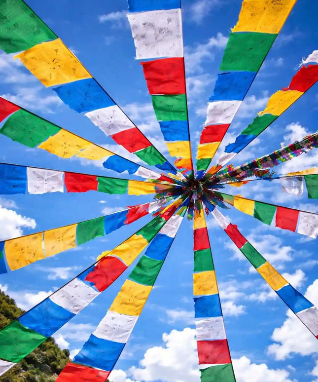Tibetan Lung Ta Prayer Flags Wind Horse Spiritual Decor For Home Cafes Outdoor And Travel