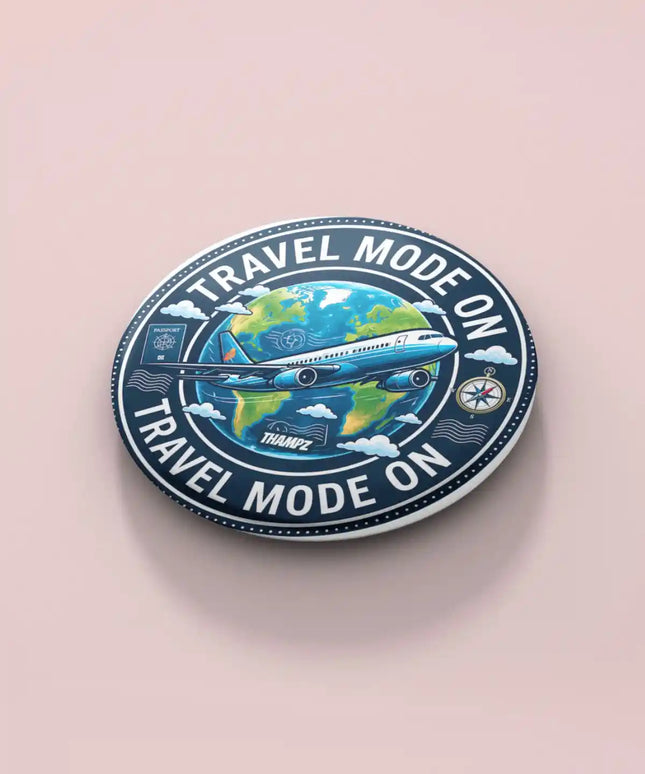 Travel Mode On Airplane Globe Pin Badge – Travel Lover Souvenir
