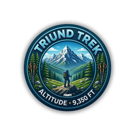 Triund Trek Mountain Adventure Pin Badge – Trekking Travel Souvenir