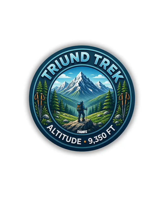 Triund Trek Mountain Adventure Pin Badge – Trekking Travel Souvenir