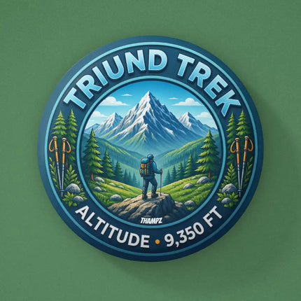 Triund Trek Mountain Adventure Pin Badge – Trekking Travel Souvenir