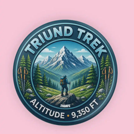 Triund Trek Mountain Adventure Pin Badge – Trekking Travel Souvenir