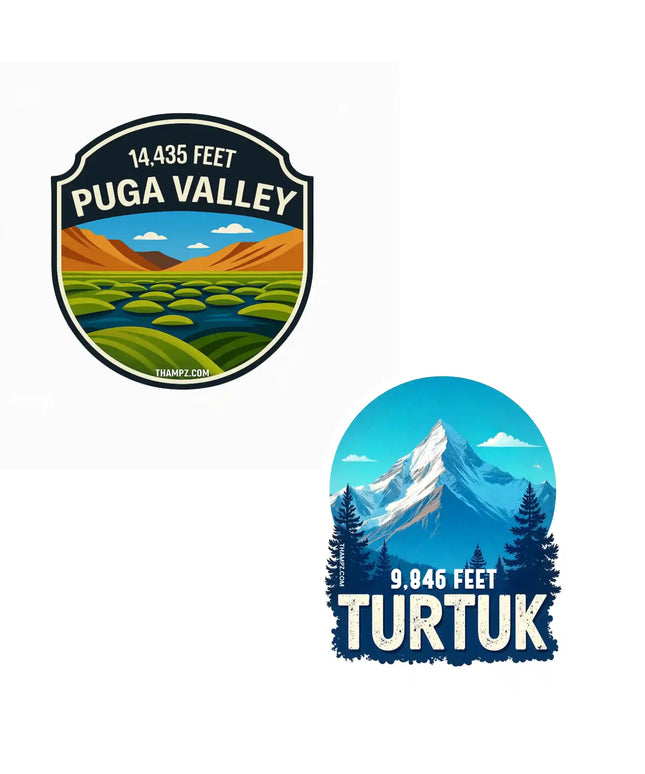 turtuk  puga valley 3d embossed flexible fridge magnet combo set of 2 05mm premium travel souvenir
