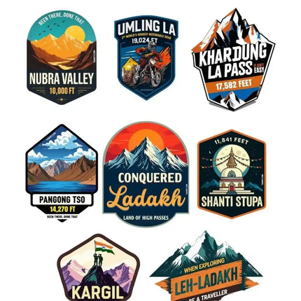 Ultimate Ladakh Explorer Collection 3D Embossed Flexible Fridge Magnets (Set of 8) – Himalayan Travel Souvenir Set