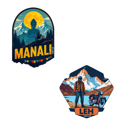 ultimate road trip combo 3d embossed vinyl stickers combo set of 2 premium die cut travel souvenir