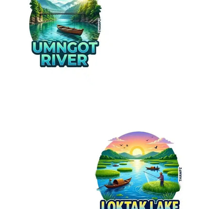 Umngot River & Loktak Lake Fridge Magnet – Northeast India Travel Souvenir & Collectible