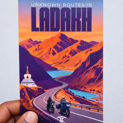 unknown routes in ladakh travel postcard scenic photo postcard