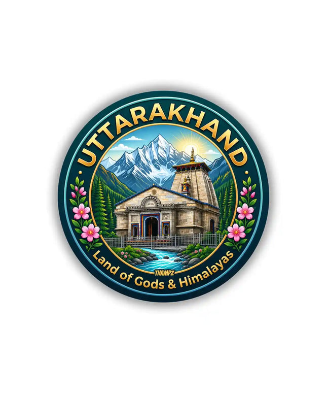 Uttarakhand Kedarnath Temple Pin Badge – Himalayan Travel Souvenir