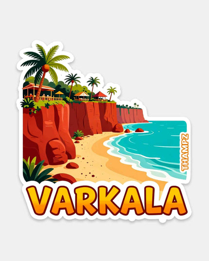 Varkala Cliff Beach Travel Sticker