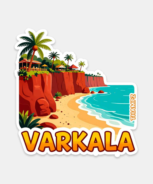 Varkala Cliff Beach Travel Sticker