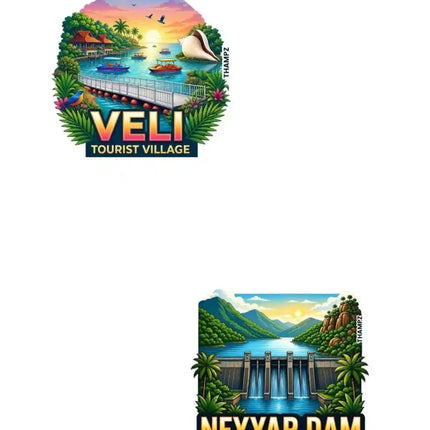 Veli Tourist Village & Neyyar Dam Fridge Magnet – Kerala Travel Souvenir & Collectible