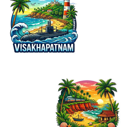 Visakhapatnam Konkan 3D Embossed Flexible Fridge Magnet