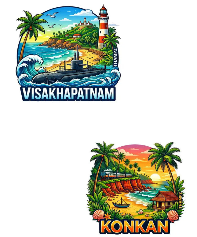 Visakhapatnam Konkan 3D Embossed Flexible Fridge Magnet