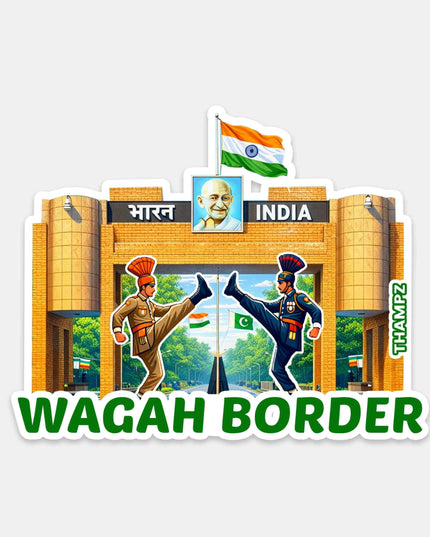 Wagah Border Patriotic Travel Sticker