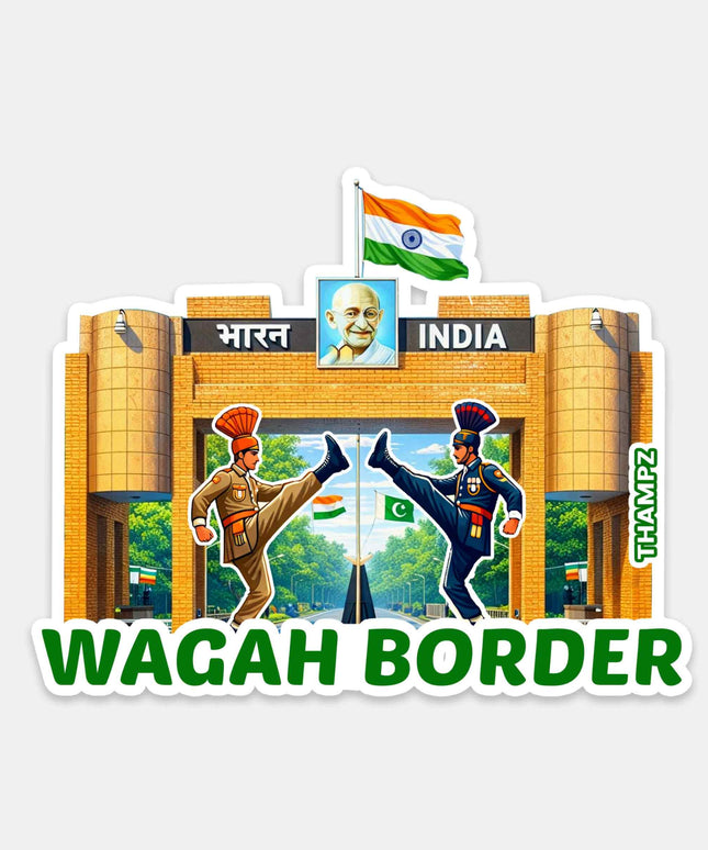 Wagah Border Patriotic Travel Sticker