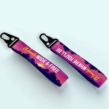 Wander Wide & Free Keyring – Adventure Travel Edition