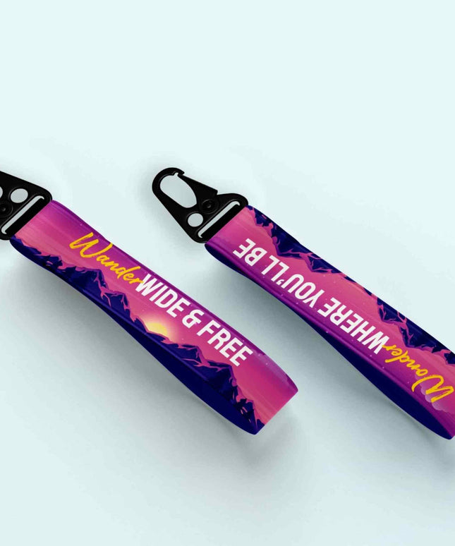 Wander Wide & Free Keyring – Adventure Travel Edition