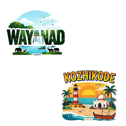 wayanad  kozhikode kerala 3d embossed flexible fridge magnet combo set of 2 05mm premium travel souvenir