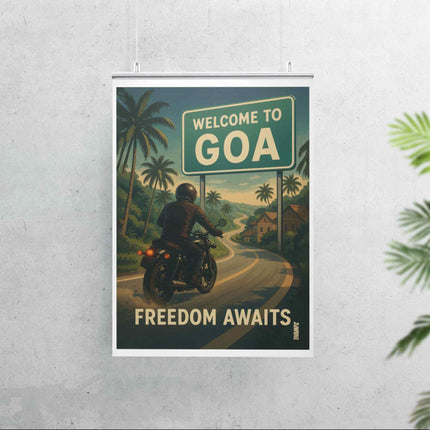 Welcome To Goa Freedom Awaits Rider Poster
