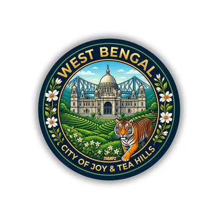 West Bengal Victoria Memorial & Royal Bengal Tiger Pin Badge – Heritage Travel Souvenir