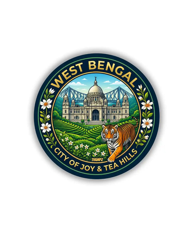 West Bengal Victoria Memorial & Royal Bengal Tiger Pin Badge – Heritage Travel Souvenir