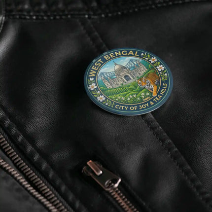 West Bengal Victoria Memorial & Royal Bengal Tiger Pin Badge – Heritage Travel Souvenir