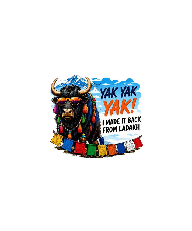 Yak Yak Yak   Ladakh and Himalayan Travel Glossy Vinyl Sticker