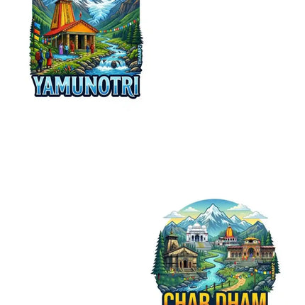 Yamunotri & Char Dham Fridge Magnet – Spiritual Travel Souvenir & Collectible