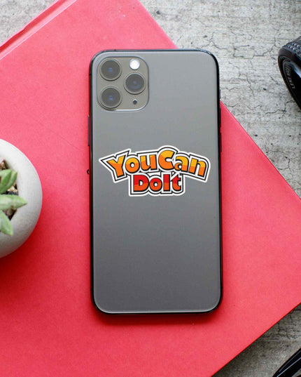 You Can Do It – Bold Orange Gradient Motivational Sticker