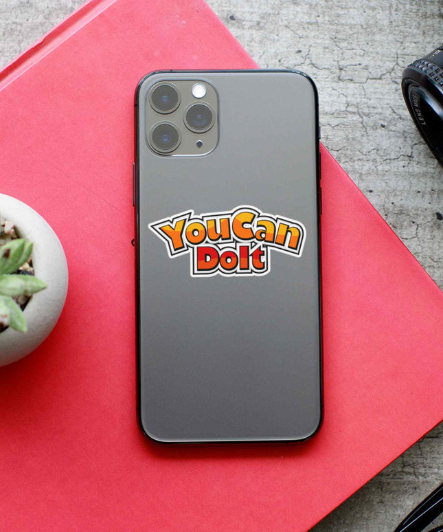 You Can Do It – Bold Orange Gradient Motivational Sticker