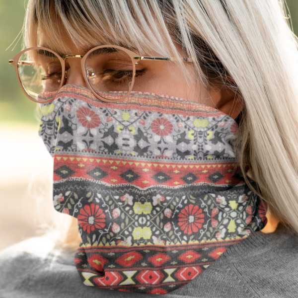 Floral Print Seamless Bandana-Unisex Adventure Neck Gaiter - Bandana